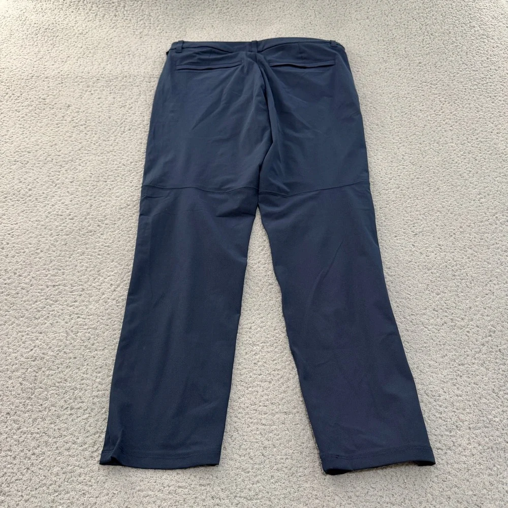 Lululemon Commission Pant Slim Navy Blue Warpstreme Golf Chino Mens 35x31